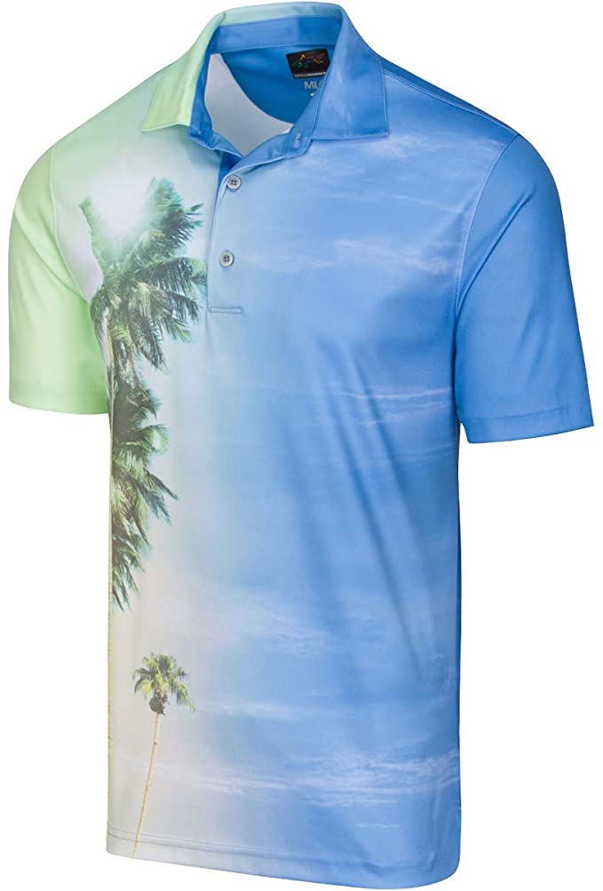 Mens Greg Norman Sunset Golf Polo Shirts
