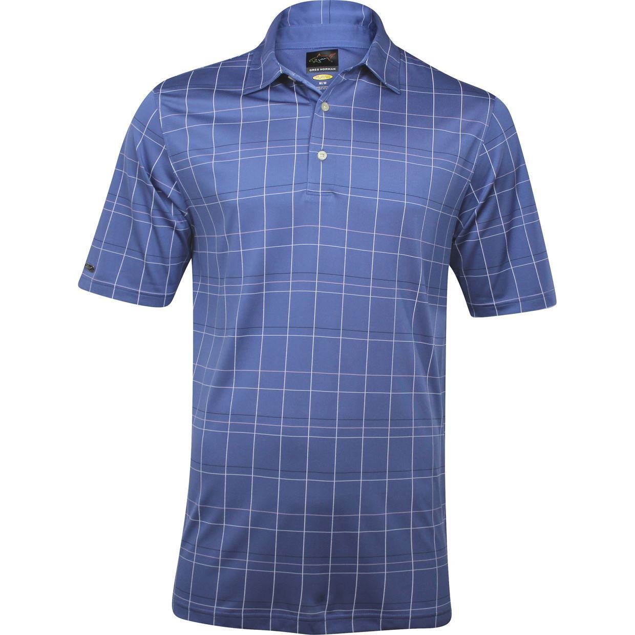 Mens Windowpane Short Sleeve Golf Polo Shirts