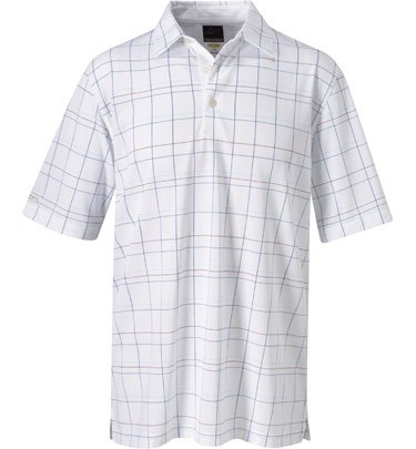 Greg Norman Windowpane Short Sleeve Golf Polo Shirts