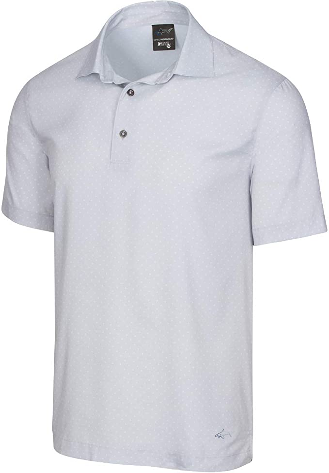 Greg Norman Mens X-Lite 50 Printed Woven Golf Polo Shirts