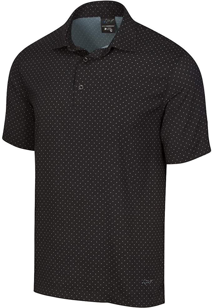 Greg Norman Mens X-Lite 50 Printed Woven Golf Polo Shirts