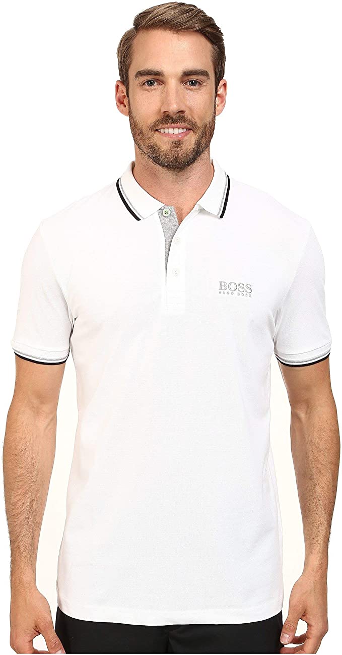 Mens Hugo Boss Green Paddy Pro Golf Polo Shirts