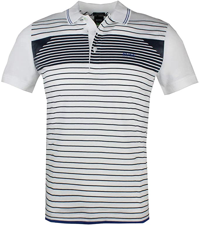 Mens Hugo Boss Paddy 5 Striped Golf Polo Shirts