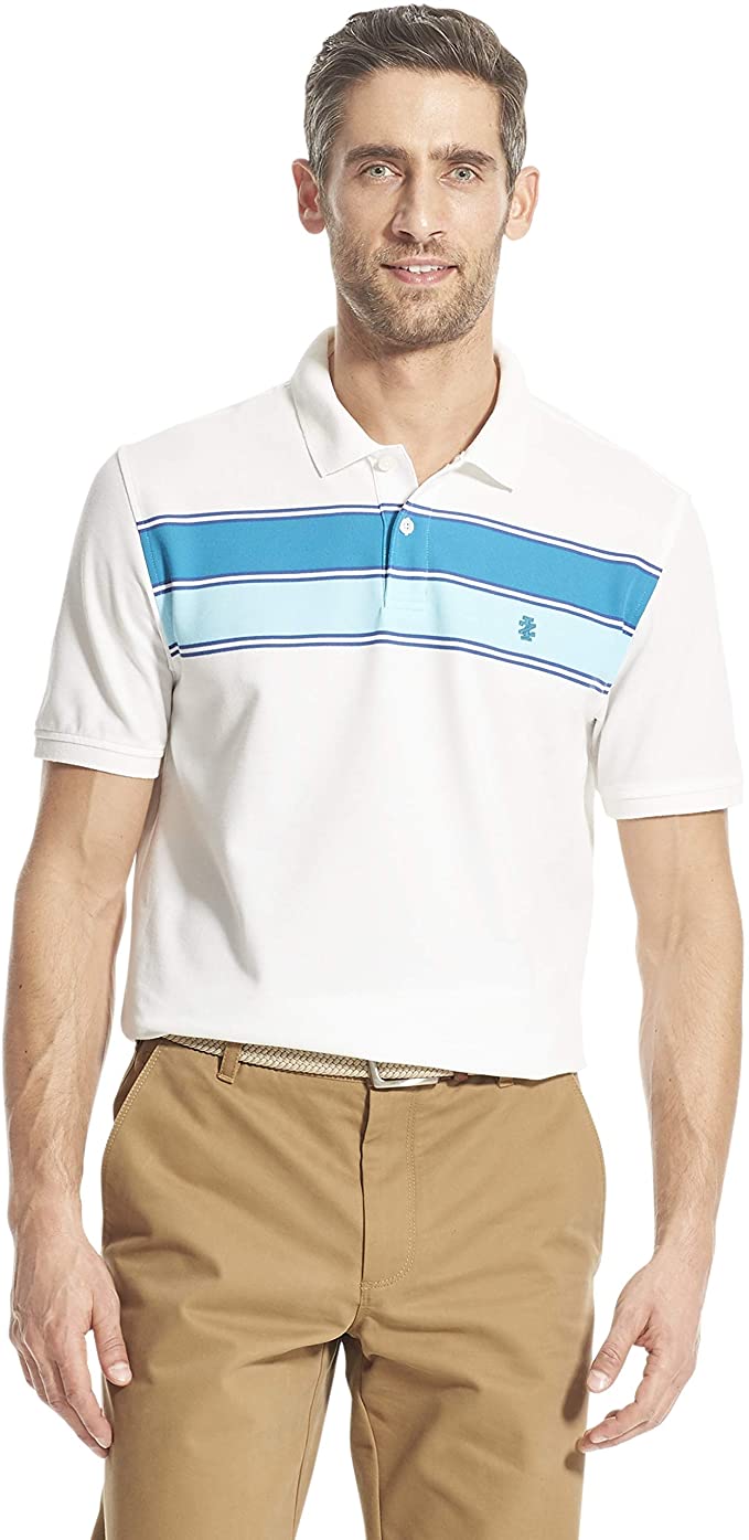 Mens Izod Advantage Performance Colorblock Golf Polo Shirts