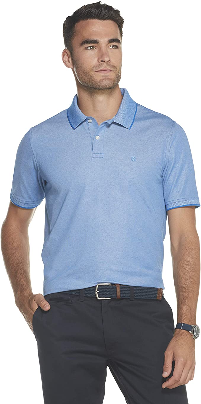 Izod Mens Advantage Performance Heather Golf Polo Shirts