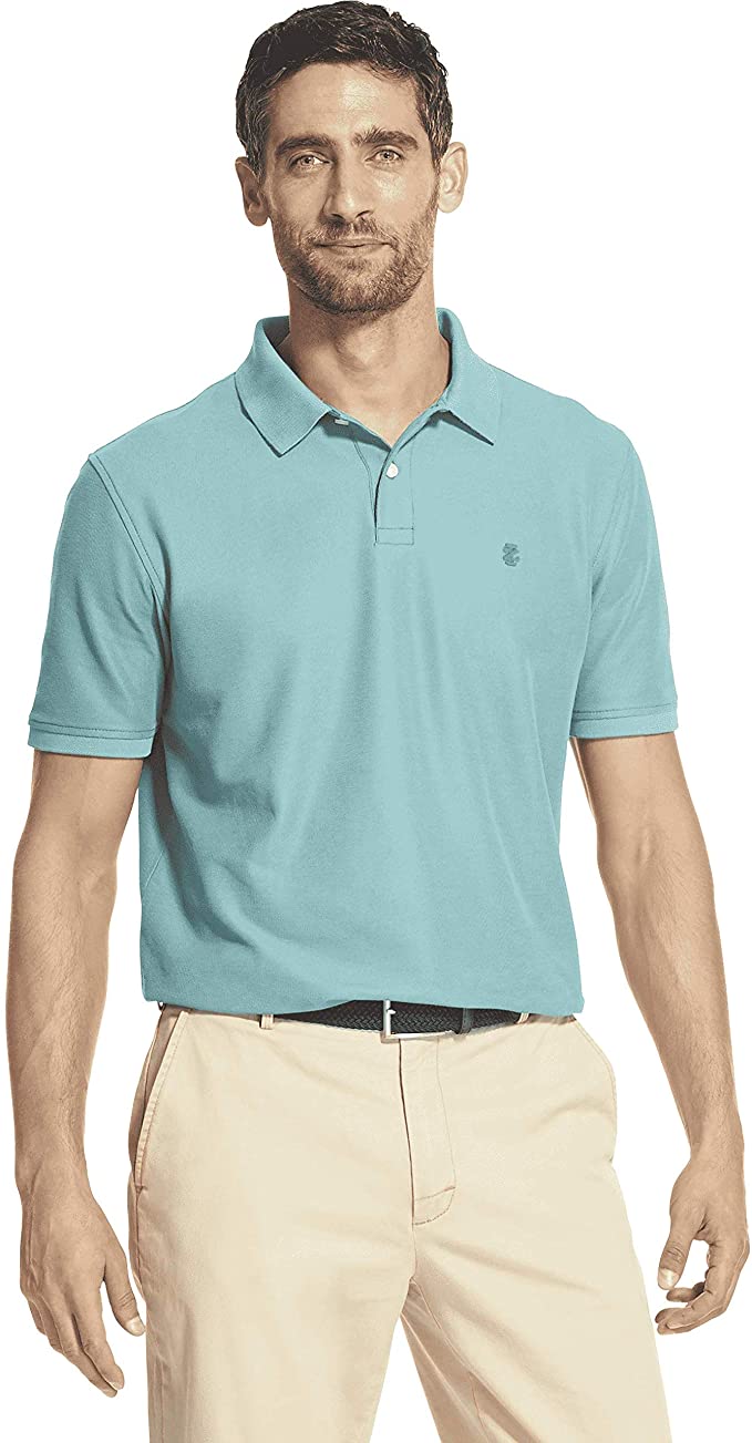 Izod Mens Advantage Performance Heather Golf Polo Shirts