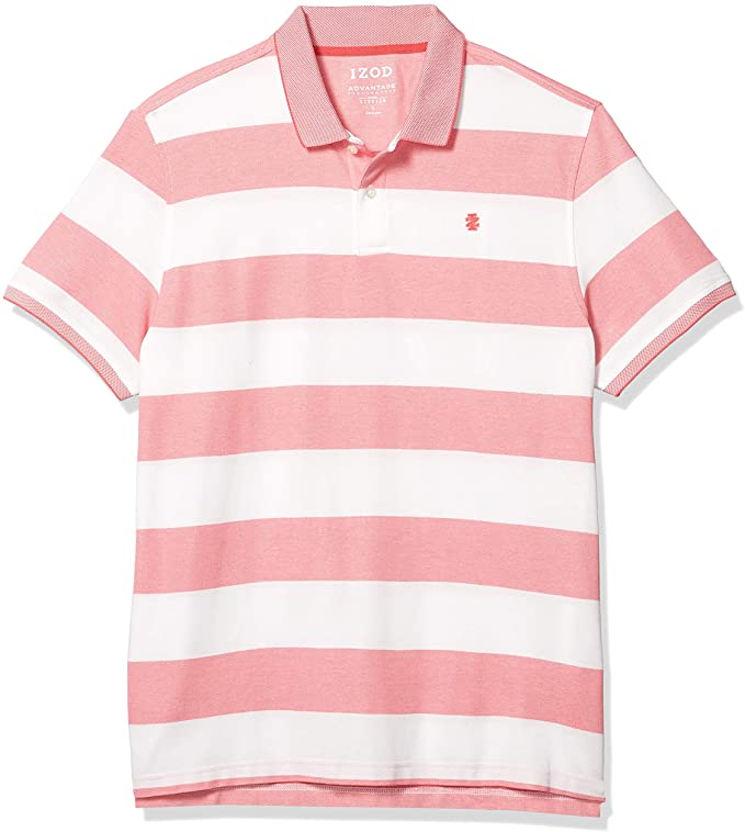 Izod Mens Advantage Performance Stripe Golf Polo Shirts