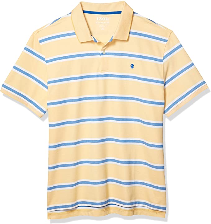 Izod Mens Advantage Performance Stripe Golf Polo Shirts