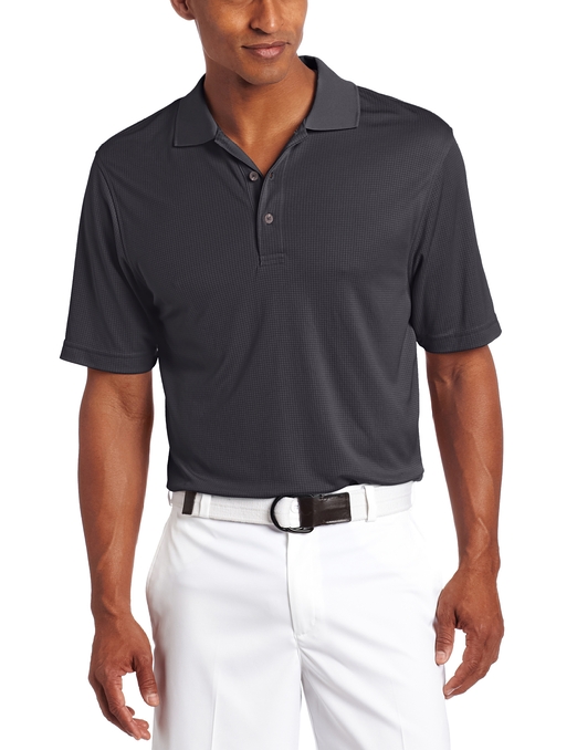 Izod Mens Basic Short Sleeve Solid Grid Polo Shirts