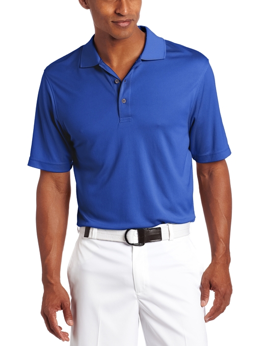 Izod Mens Basic Short Sleeve Solid Grid Golf Shirts