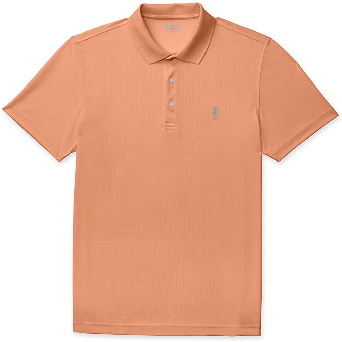 Izod Mens Champion Grid Solid Golf Polo Shirts