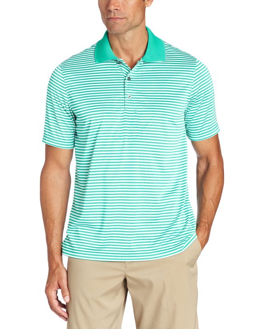 Izod Feeder Stripes Golf Performance Polo Shirts
