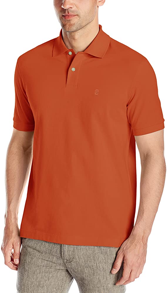 Izod Mens Heritage Solid Pique Golf Polo Shirts