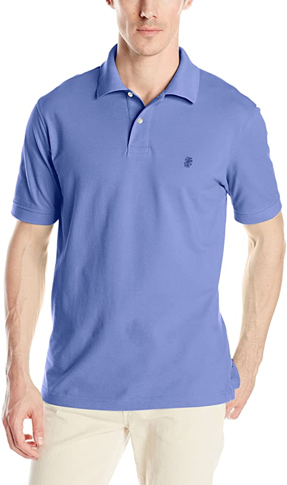 Izod Mens Heritage Solid Pique Golf Polo Shirts