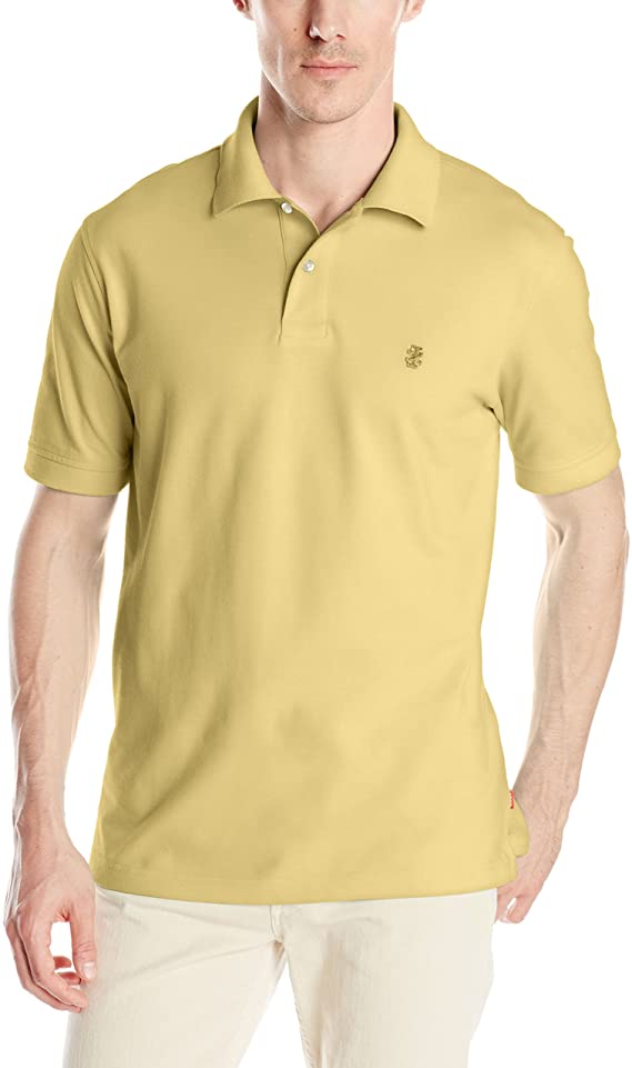Izod Mens Heritage Solid Pique Golf Polo Shirts