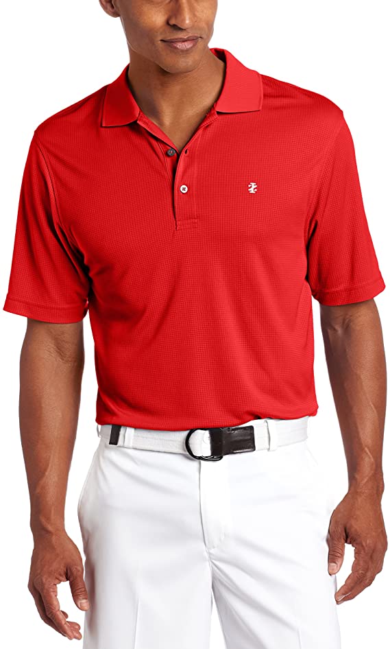 Izod Mens Performance Grid Stretch Golf Polo Shirts