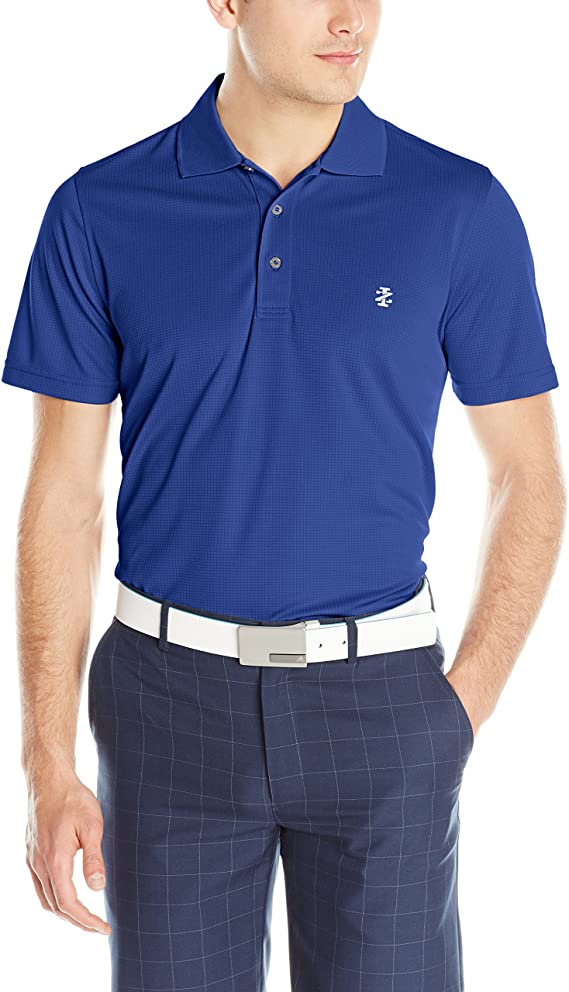 Izod Mens Performance Grid Stretch Golf Polo Shirts