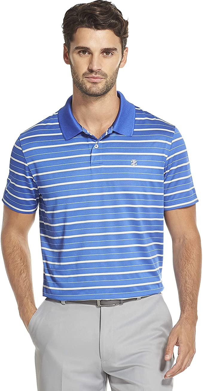 Izod Mens Prep Stripe Golf Polo Shirts