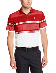 Mens Short Sleeve Engineered Oxford Stripe Golf Polo Shirts