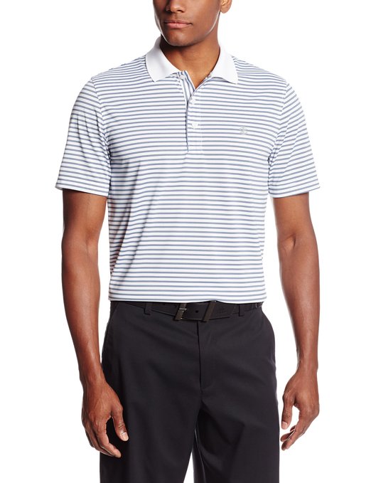 Izod Mens Short Sleeve Feeder Stripe Golf Shirts