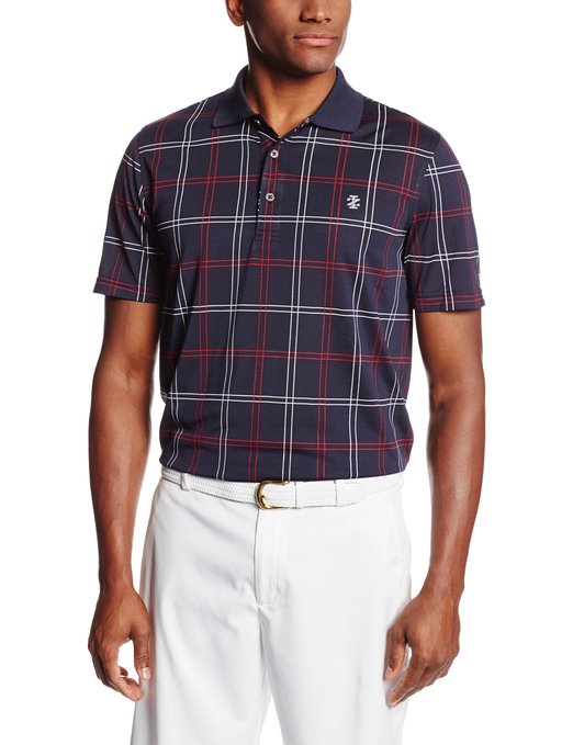 Mens Izod Short Sleeve Jacquard Golf Polo Shirts