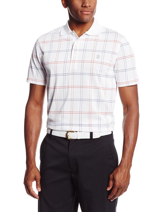 Mens Short Sleeve Jacquard Golf Polo Shirts