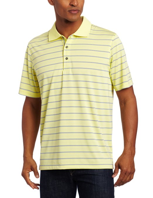 Mens Izod Short Sleeve Jersey Stripe Golf Polo Shirts