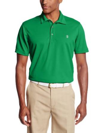 Mens Izod Short Sleeve Solid Pieced Golf Polo Shirts