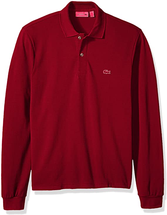 Lacoste Mens Classic Long Sleeve Pique Golf Polo Shirts