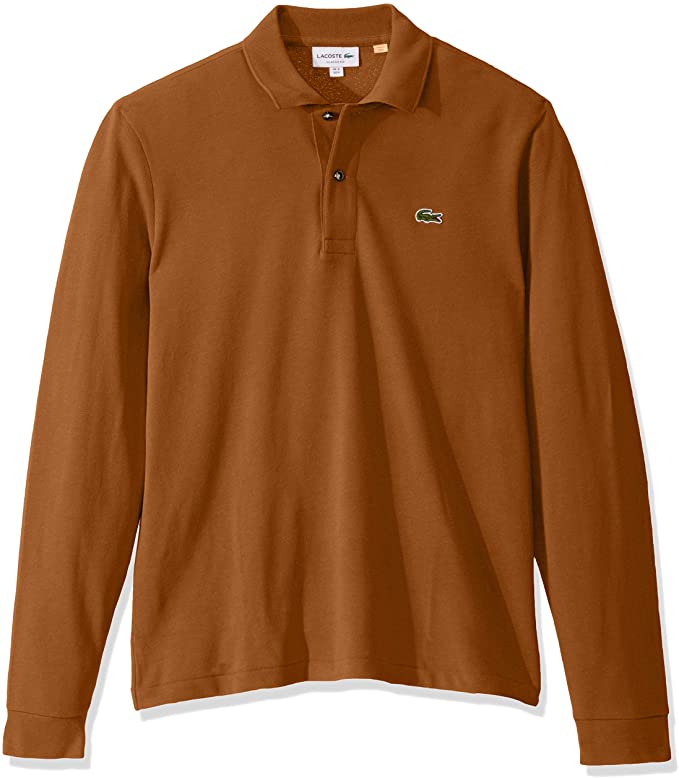 Lacoste Mens Classic Long Sleeve Pique Golf Polo Shirts