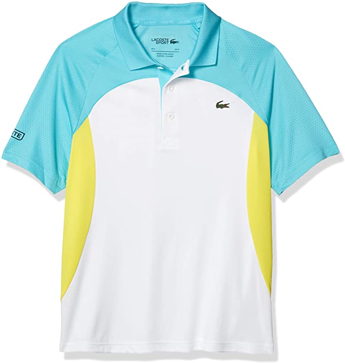 Mens Lacoste Sport Colorblock Ultra Dry Golf Polo Shirts
