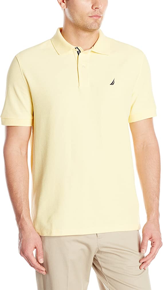 Nautica Mens Classic Solid Golf Polo Shirts