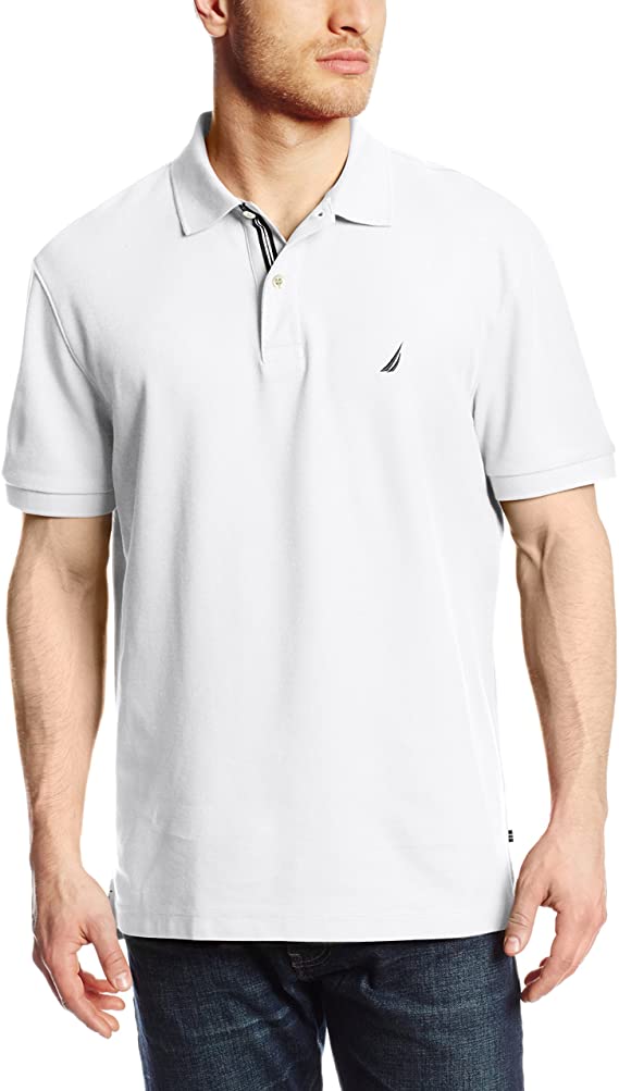 Nautica Mens Classic Solid Golf Polo Shirts