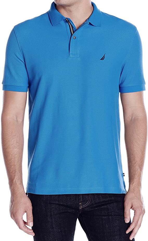 Nautica Mens Classic Solid Golf Polo Shirts