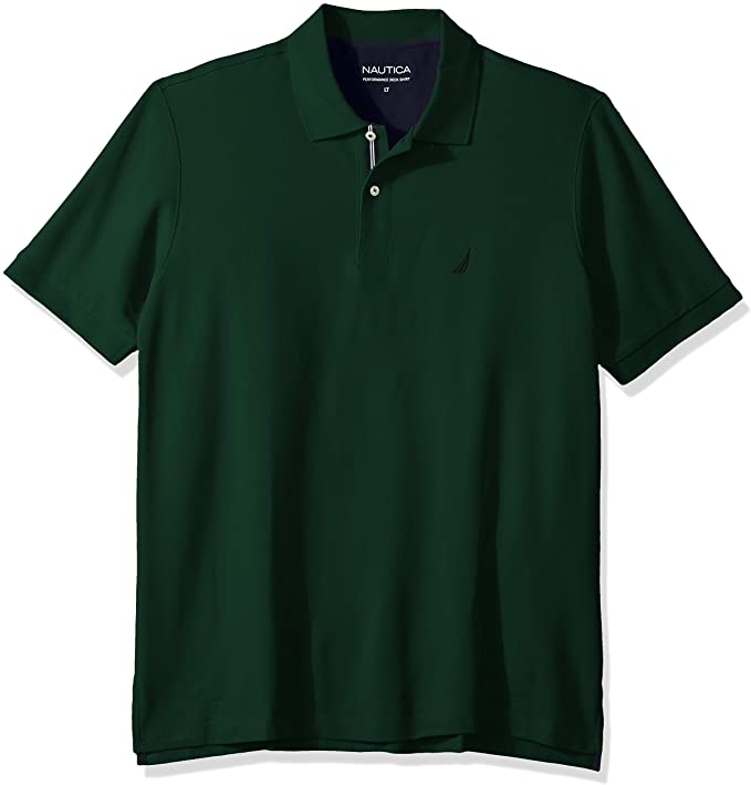 Mens Nautica Solid Performance Deck Golf Polo Shirts