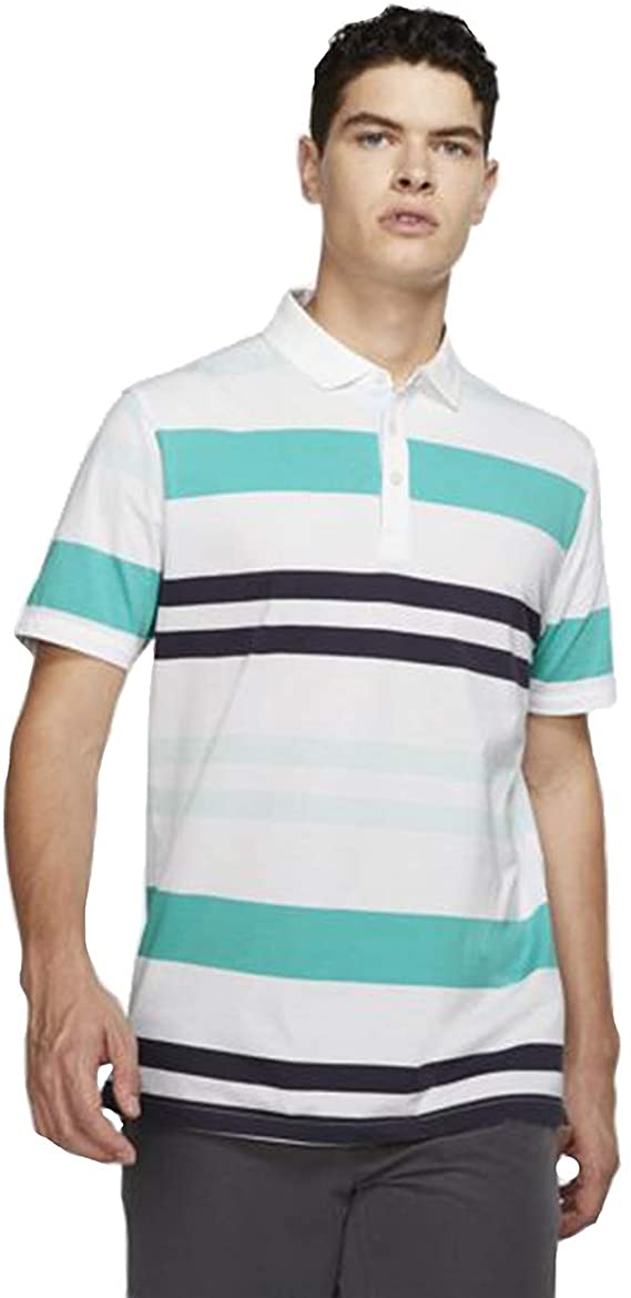 Mens Nike Dri-Fit Player YT Stripe Golf Polo Shirts