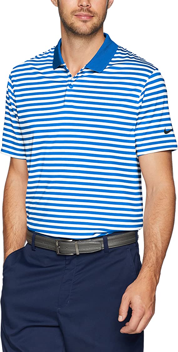 Mens Nike Dry Victory Stripe Golf Polo Shirts