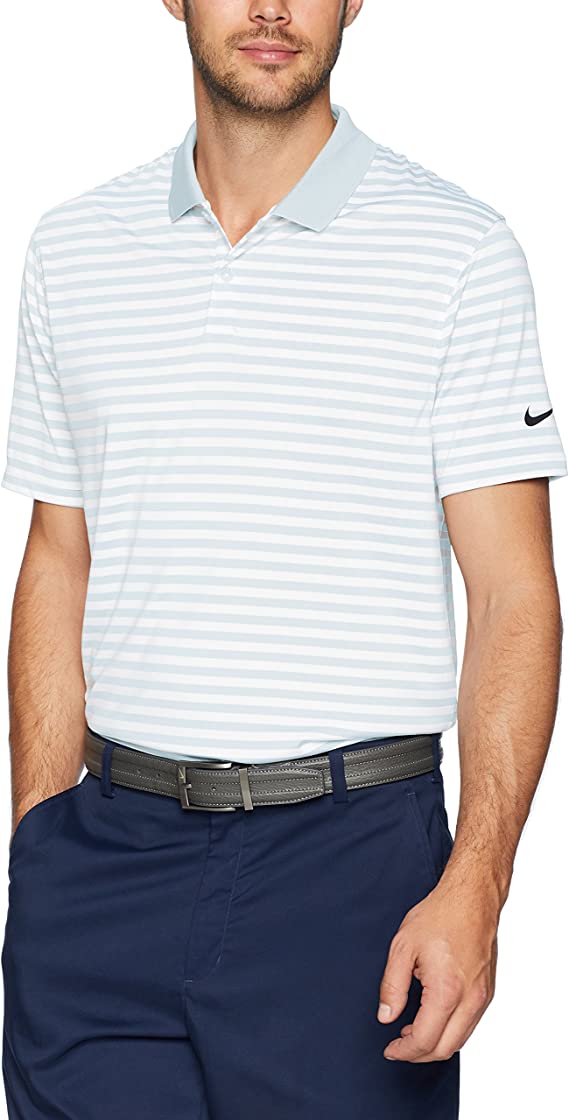 Nike Mens Dry Victory Stripe Golf Polo Shirts