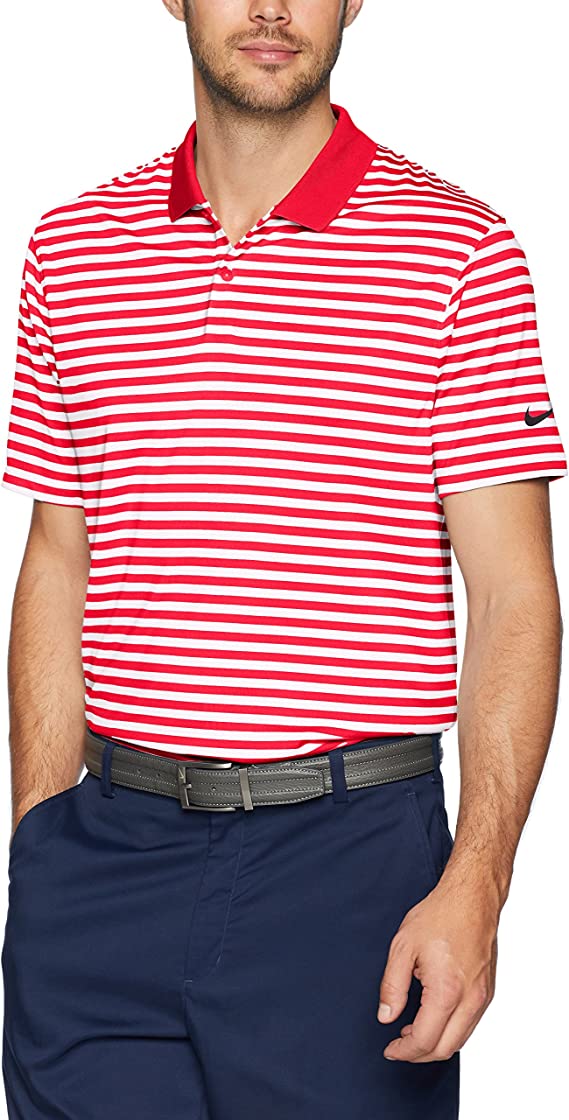 Nike Mens Dry Victory Stripe Golf Polo Shirts