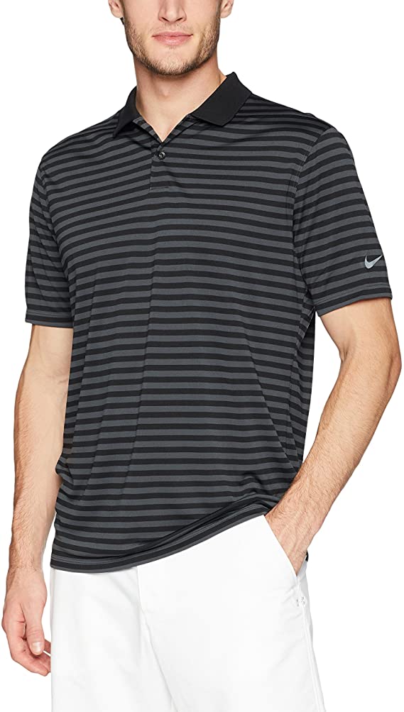 Nike Mens Dry Victory Stripe Golf Polo Shirts