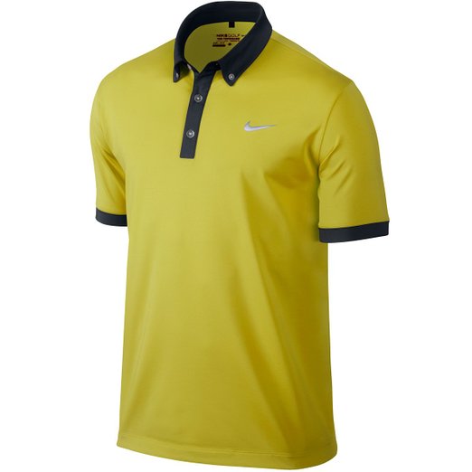 yellow nike golf polo