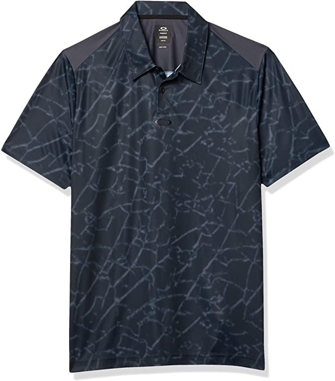 Oakley Mens Broken Glass Golf Polo Shirts