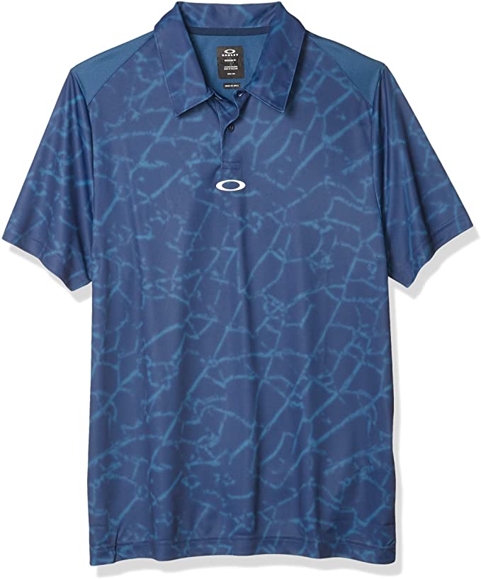 Oakley Mens Broken Glass Golf Polo Shirts