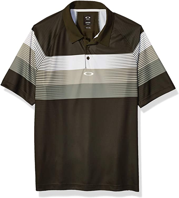 Mens Oakley Color Block Graphic Golf Polo Shirts