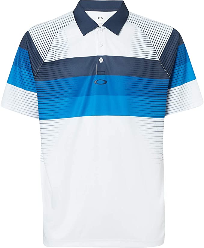 Oakley Mens Color Block Graphic Golf Polo Shirts