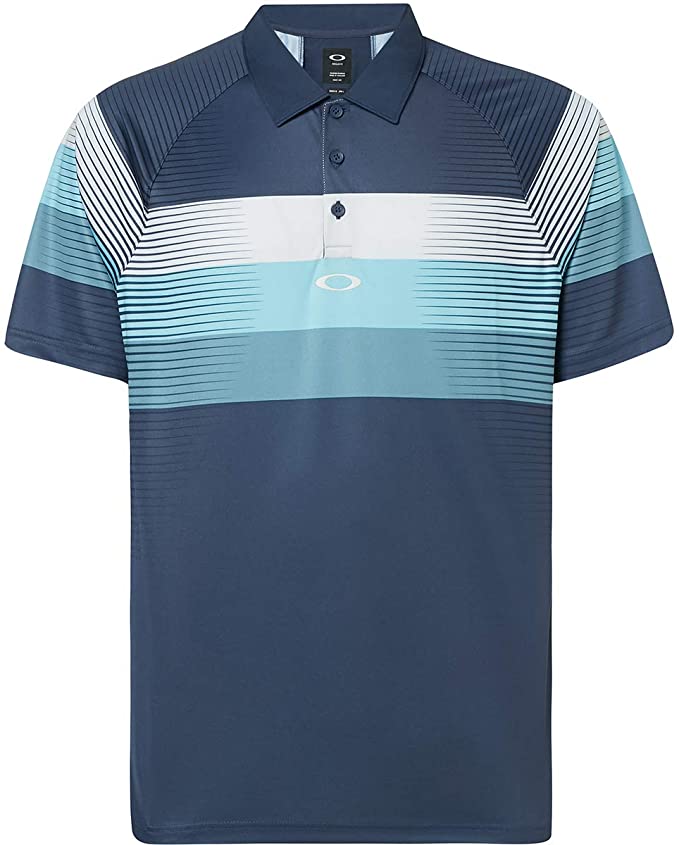 Oakley Mens Color Block Graphic Golf Polo Shirts