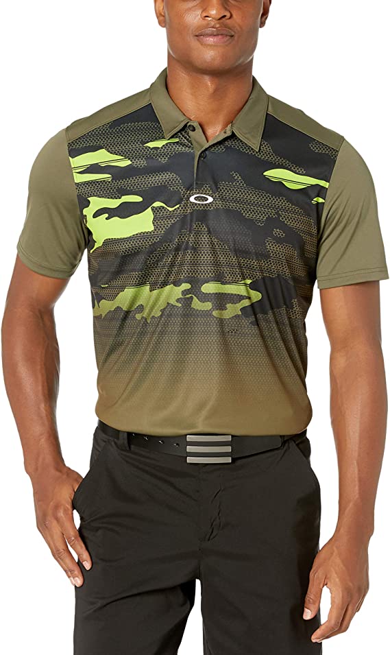 Mens Oakley Deep Rough Camo Golf Polo Shirts