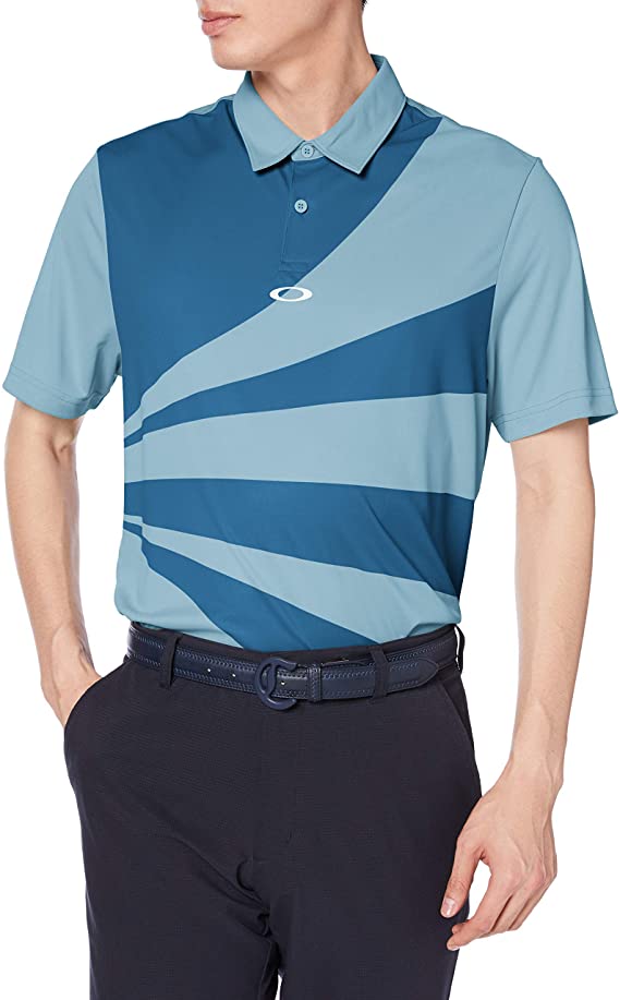 Oakley Mens Geometric Swing Golf Polo Shirts