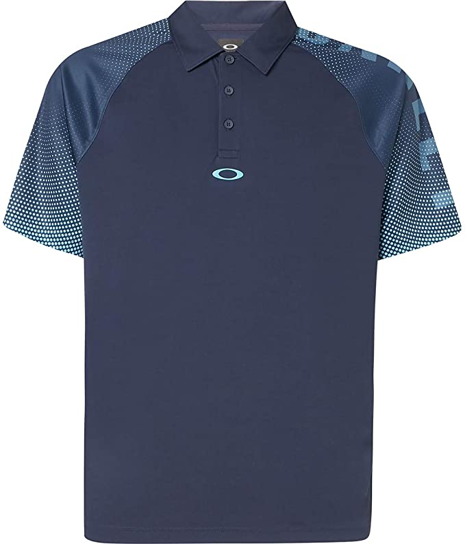 Oakley Mens Graphic Logo Sleeves Golf Polo Shirts