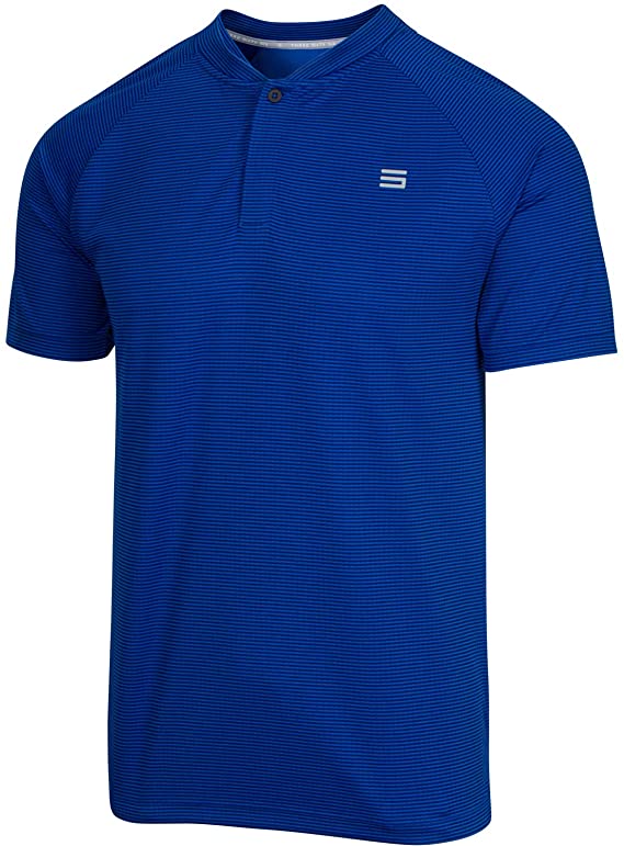 Mens Three Sixty Six Collarless Golf Polo Shirts